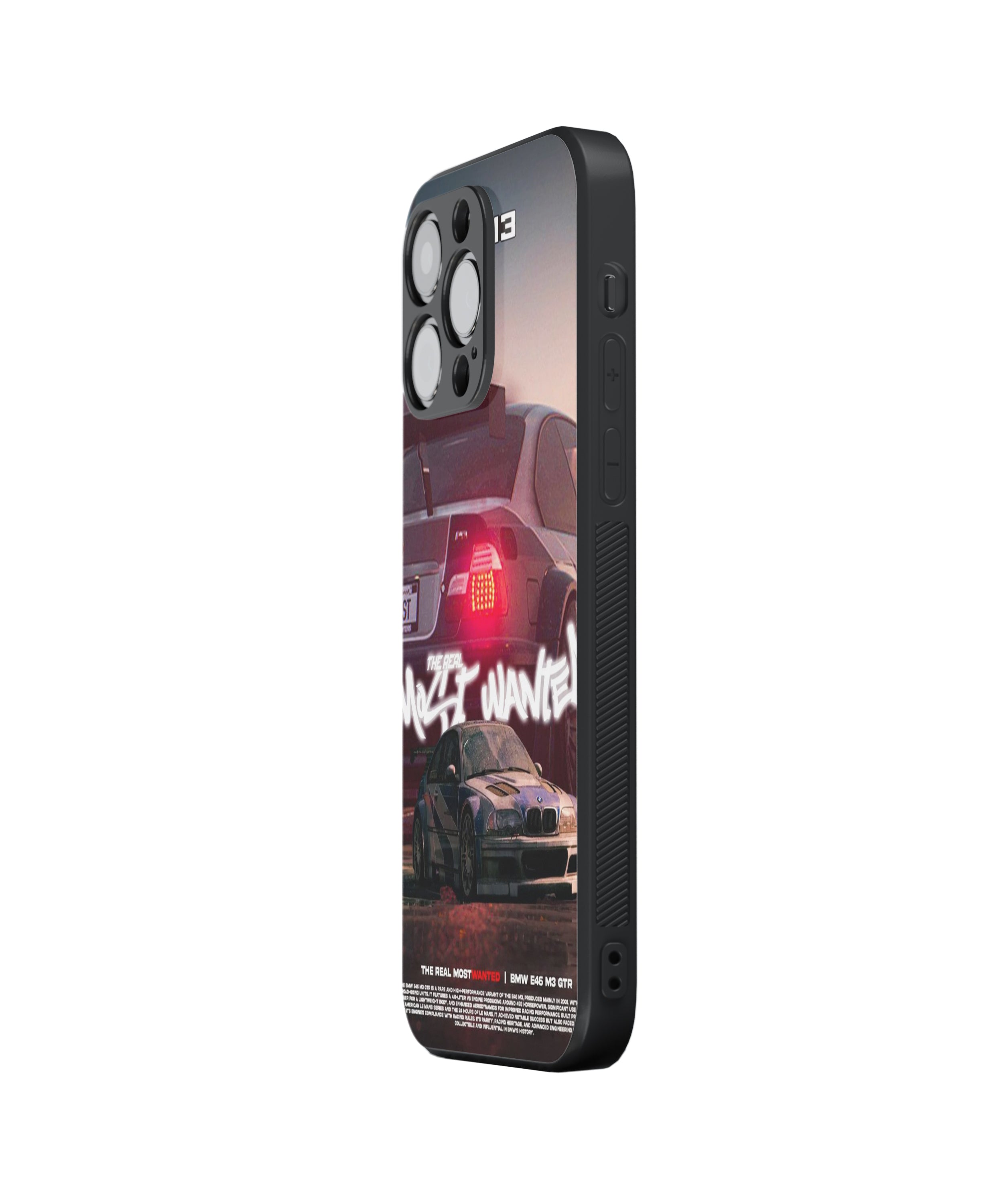 BMW E46 M3 GTR Hybrid Metal TPU Case