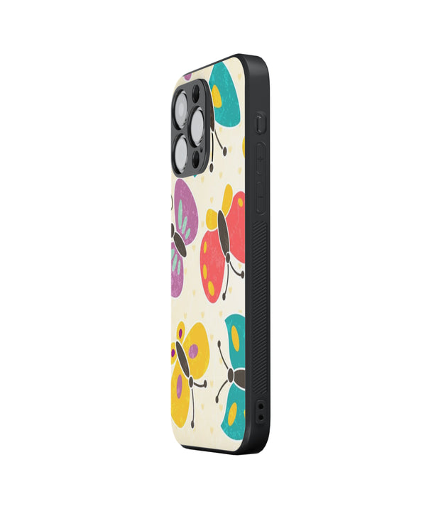 4 Colour Butterfly Hybrid Metal TPU Case