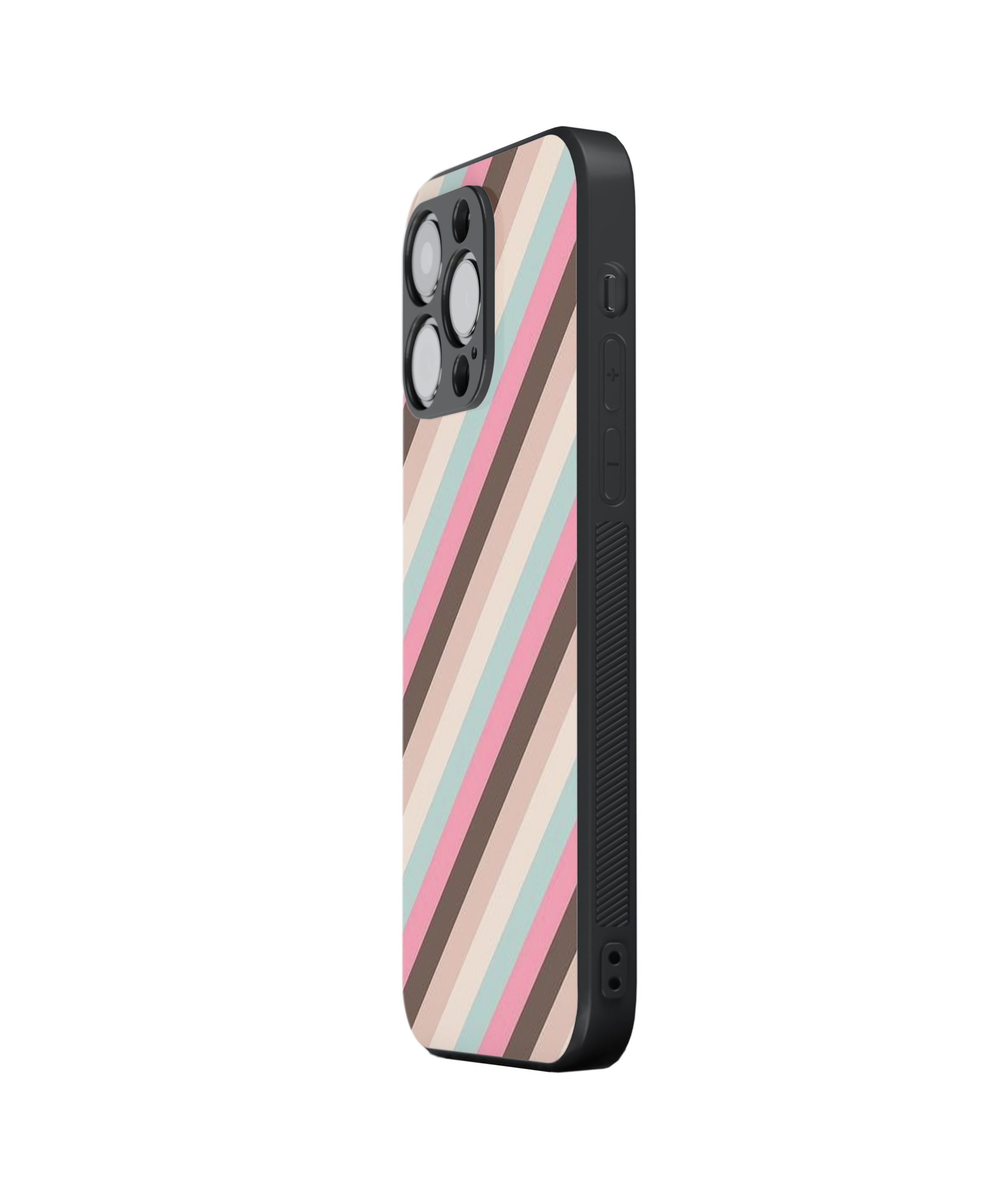 Stripes Pattern Hybrid Metal TPU Case
