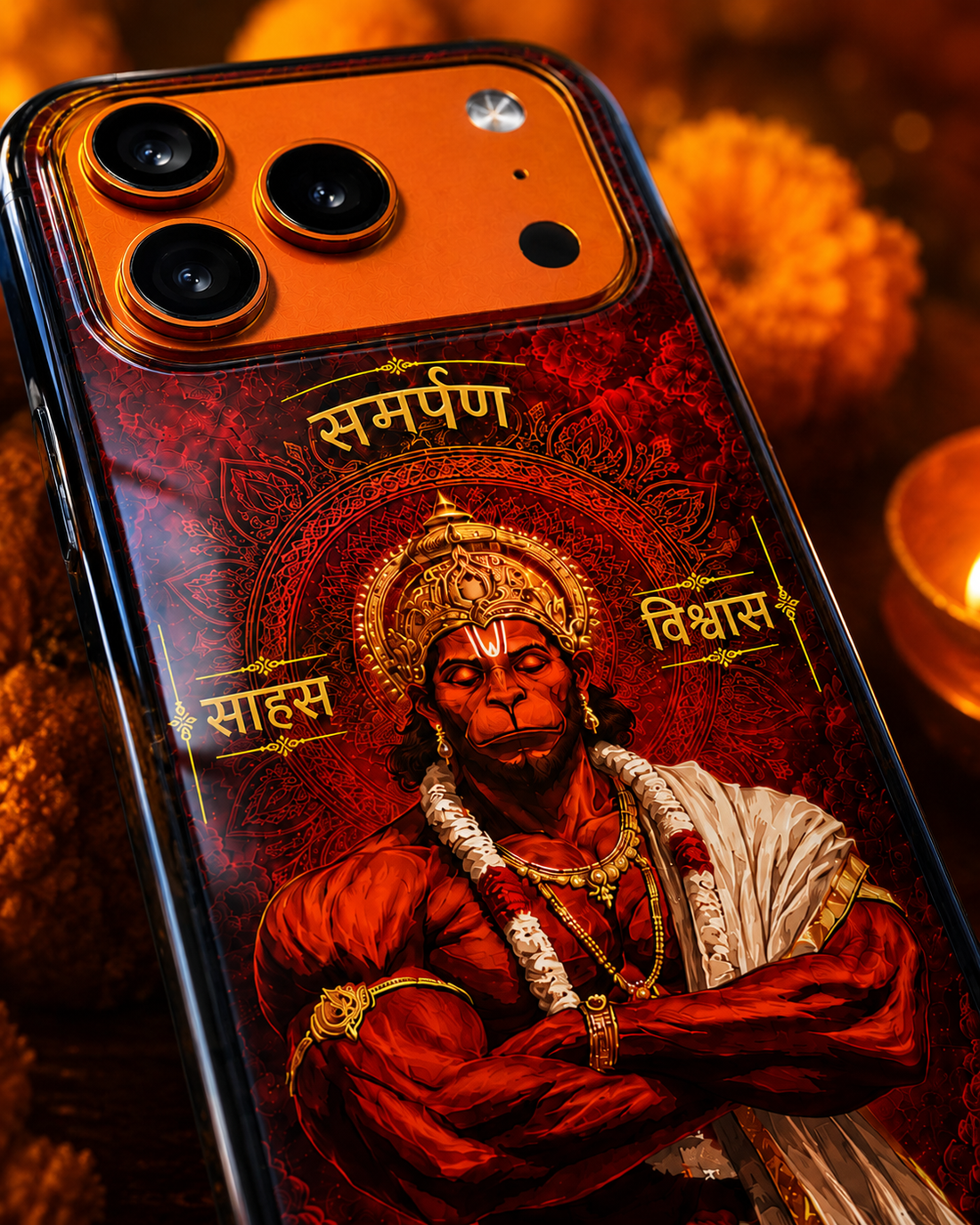 Hanuman ji motivational Glass Case