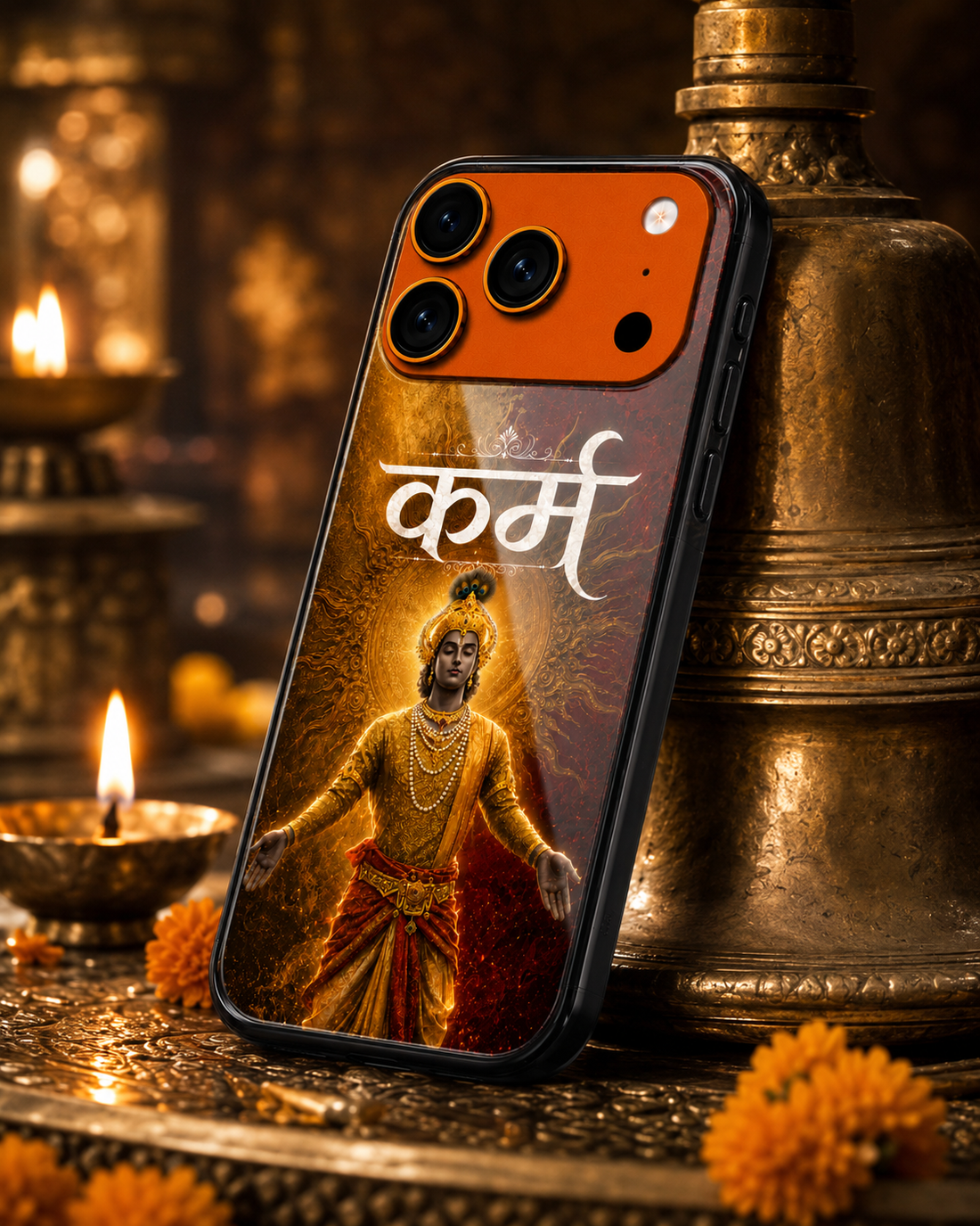 Divine Krishna Karma Glass iPhone Case