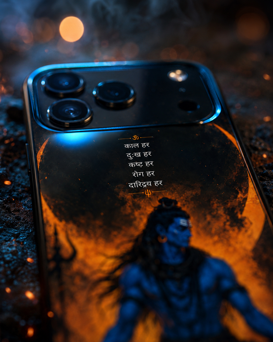 Shiva Mantra Glass iPhone Case